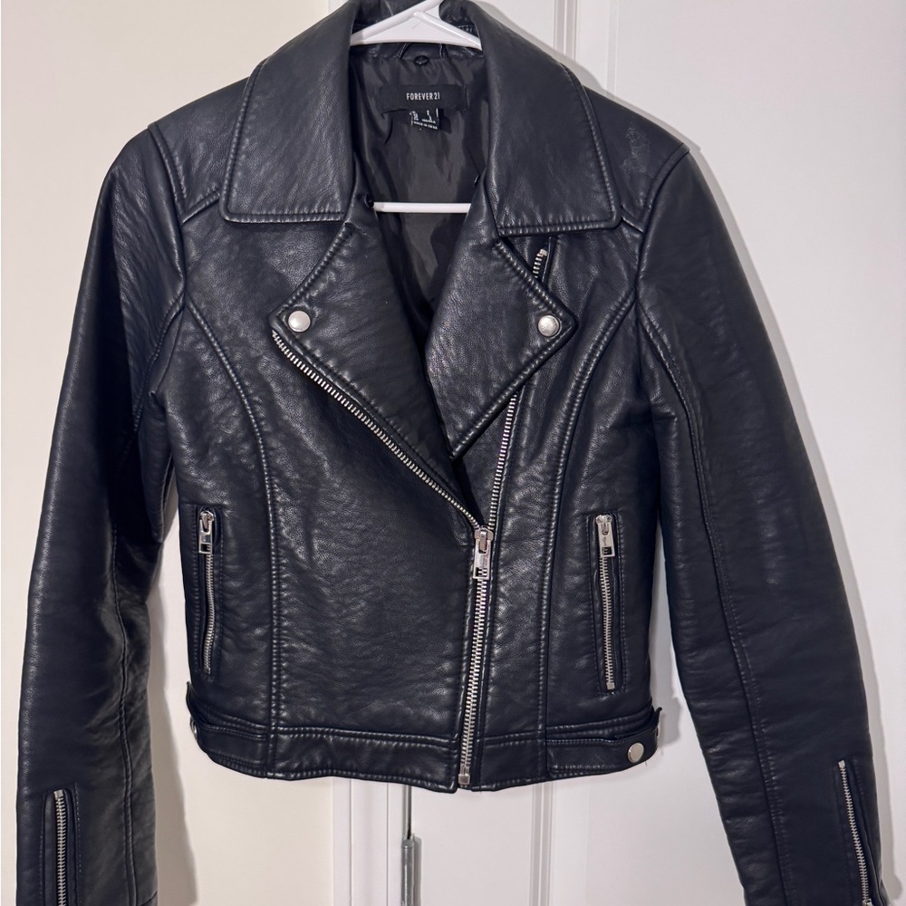 Black Faux Leather Jacket